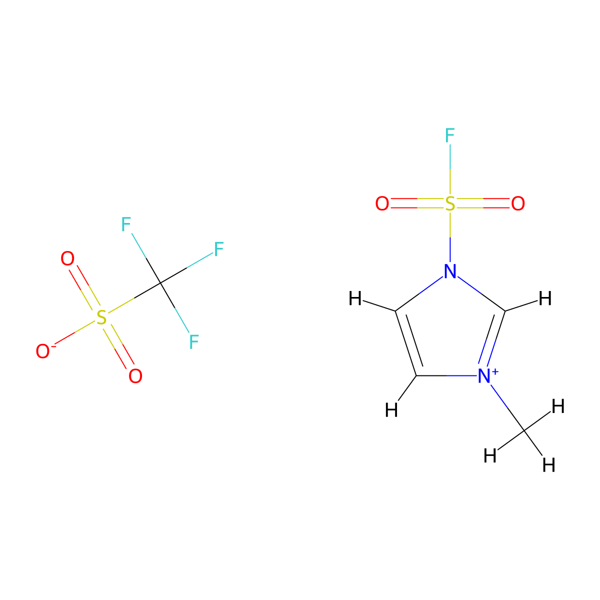 1-(fluorosulfonyl)-3-methyl-1H-imidazol-3-ium trifluoromethanesulfonate molecular structure, CAS 2221047-05-6