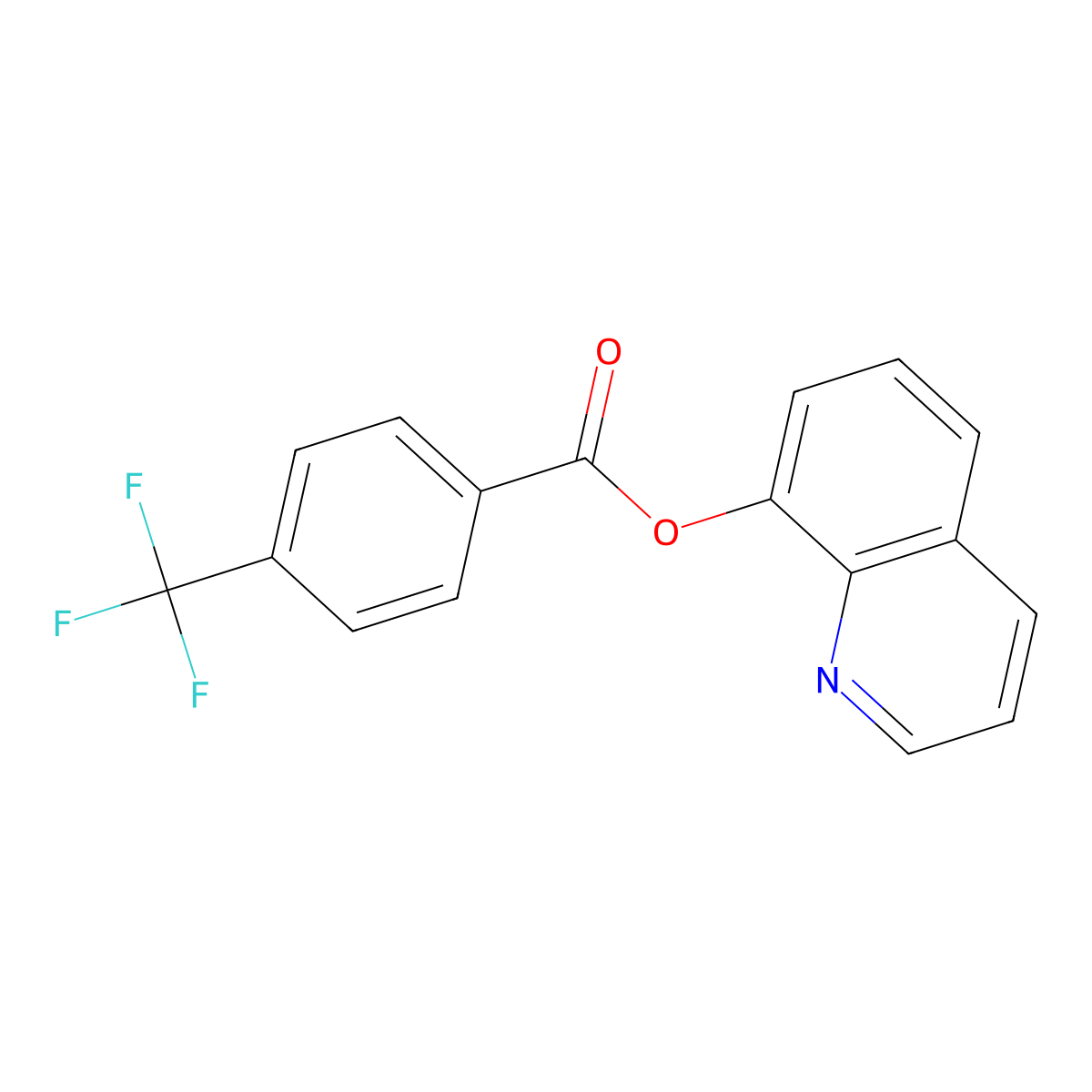 Quinolin-8-yl 4-(fluoromethyl)benzoate molecular structure, CAS 2221080-53-9