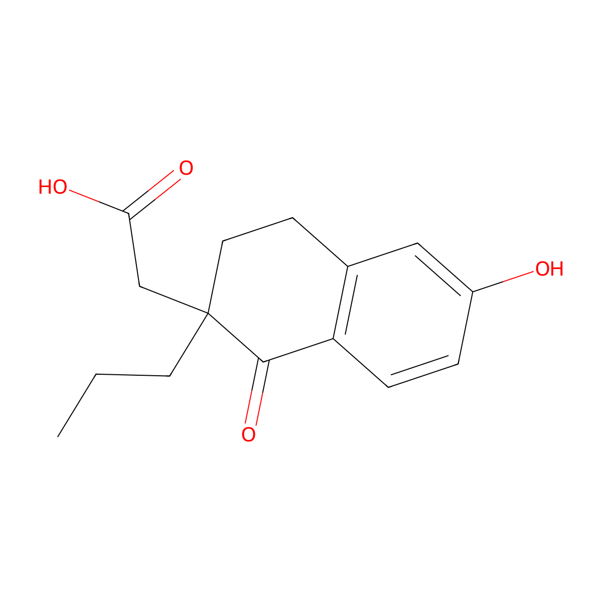 2-(6-Hydroxy-1-oxo-2-propyl-1,2,3,4-tetrahydronaphthalen-2-yl)acetic acid molecular structure, CAS 2221084-33-7