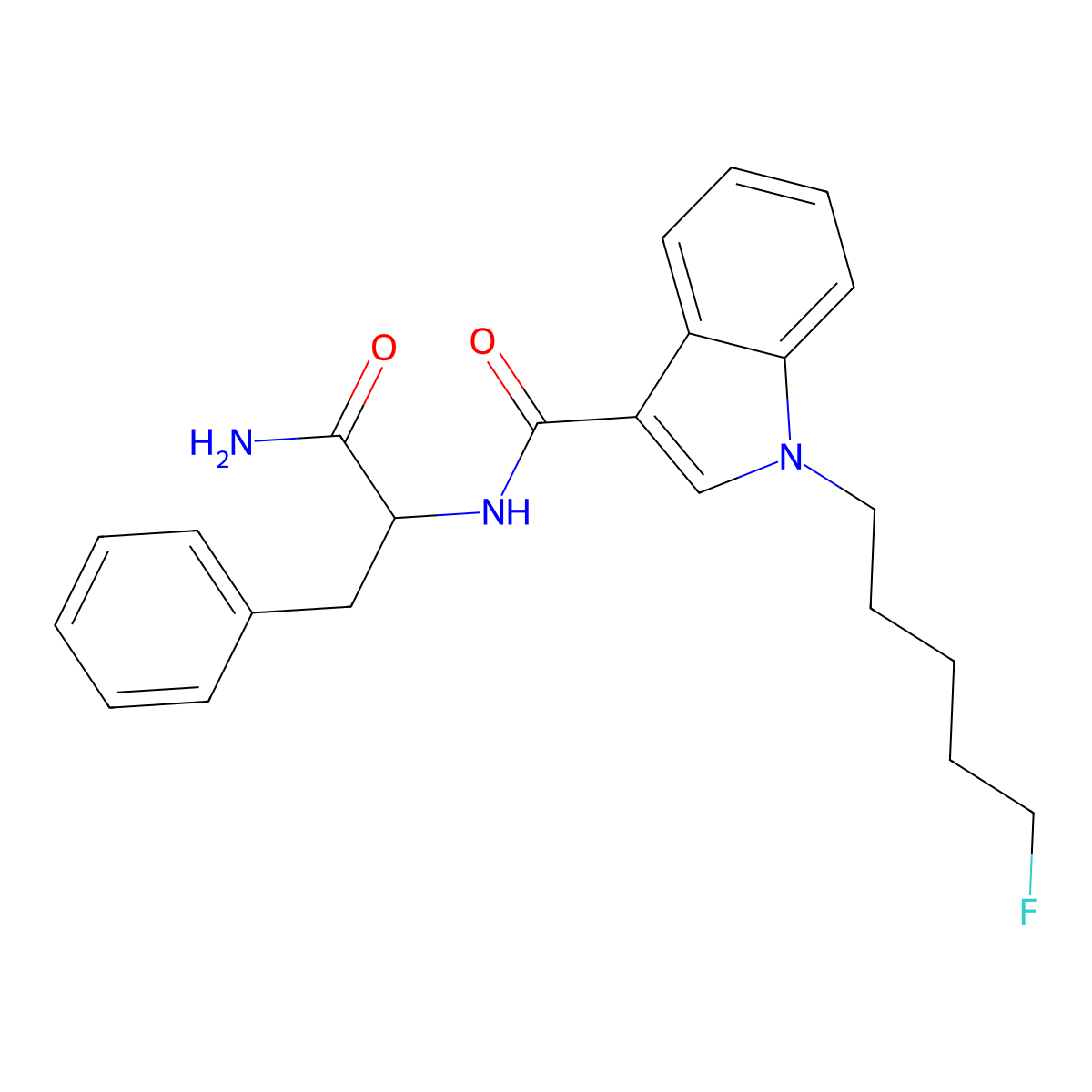(s)-N-(1-amino-1-oxo-3-phenylpropan-2-yl)-1-(5-fluoropentyl)-1h-indole-3-carboxamide molecular structure, CAS 2221100-71-4
