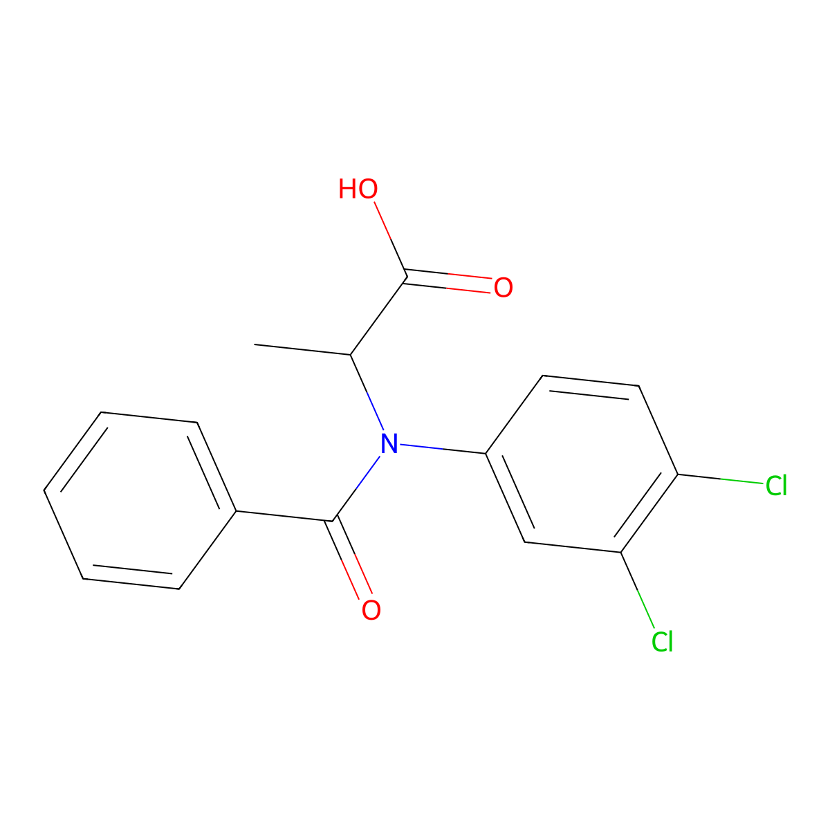 Benzoylprop molecular structure, CAS 22212-56-2