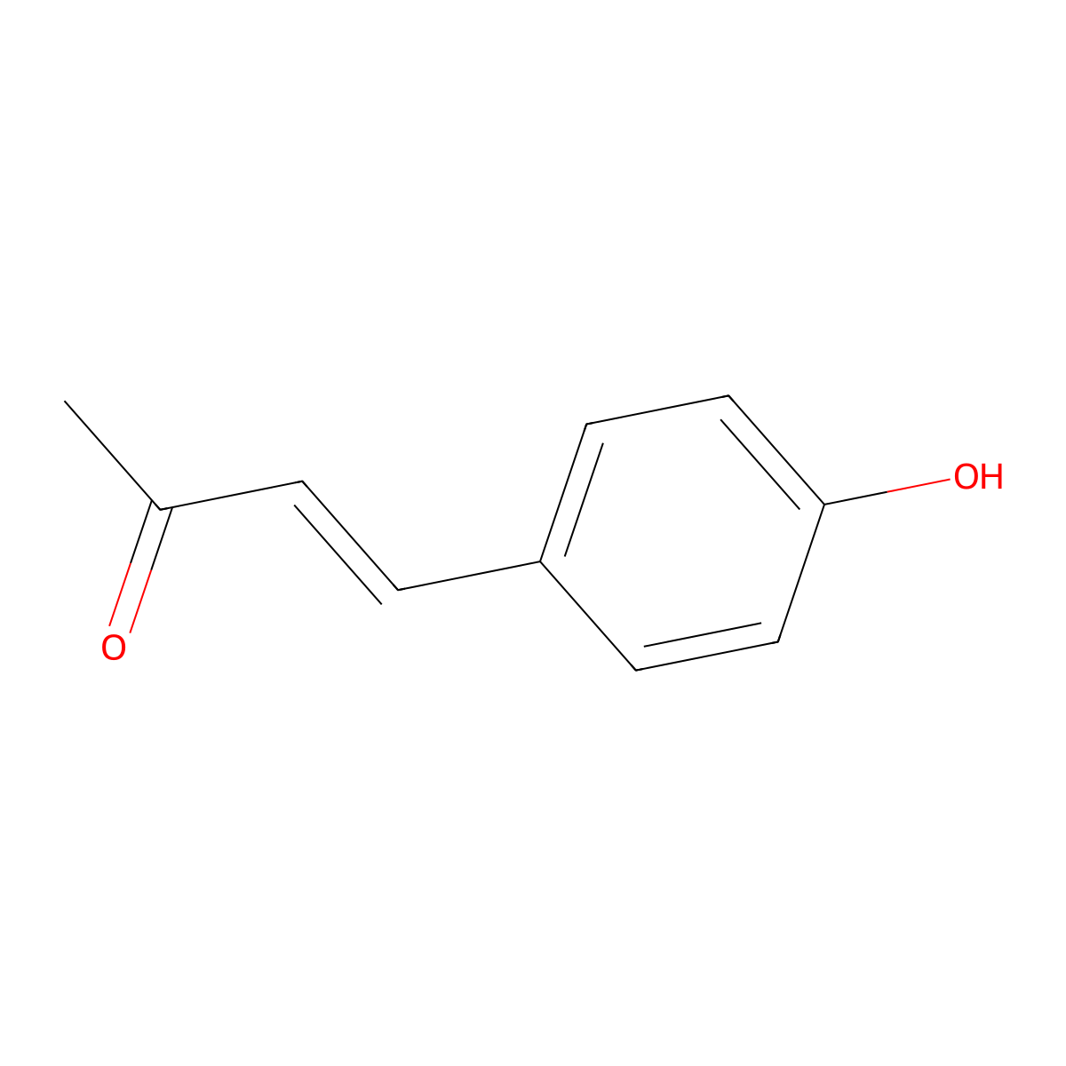 p-Hydroxybenzalacetone molecular structure, CAS 22214-30-8