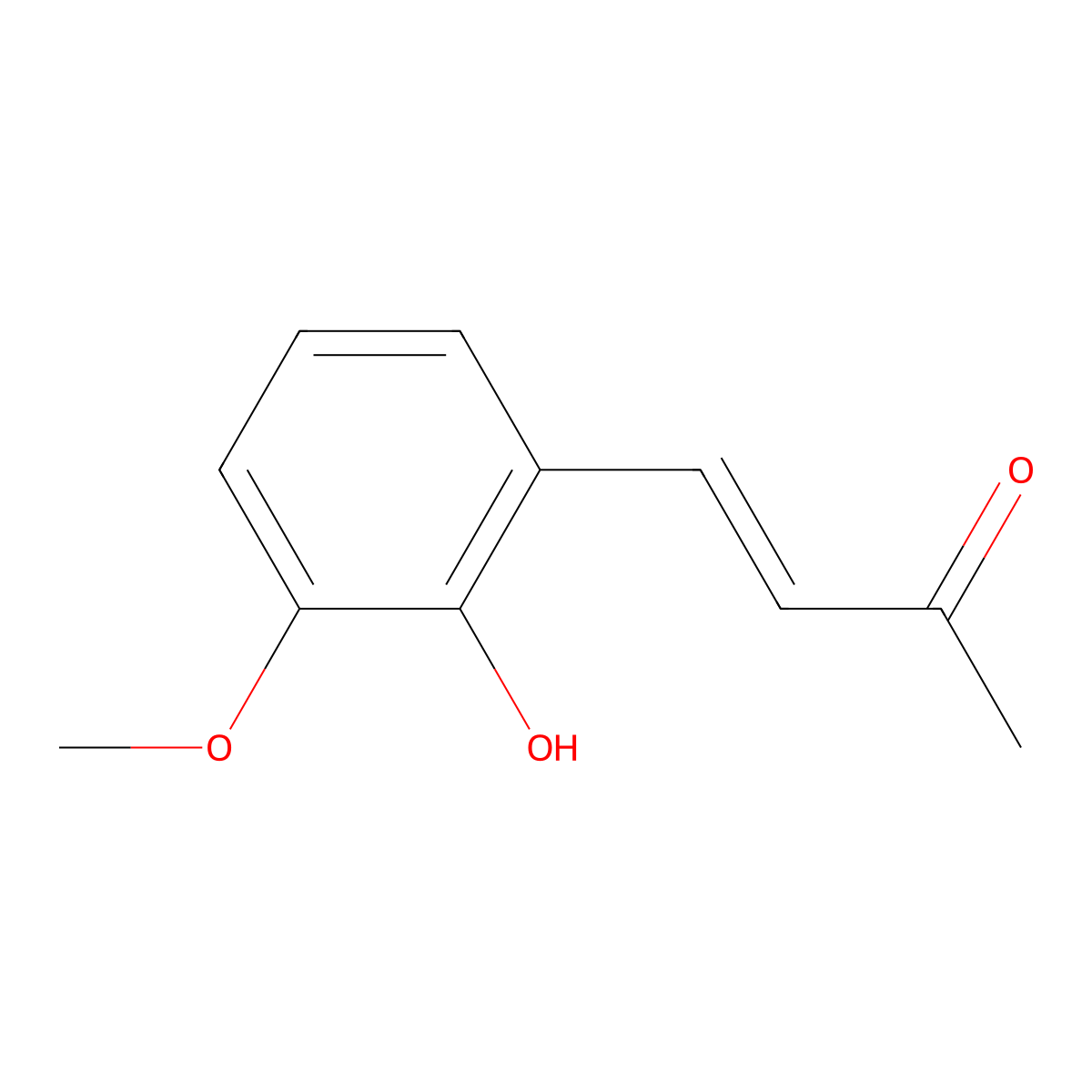 (3E)-4-(2-Hydroxy-3-methoxyphenyl)-3-buten-2-one molecular structure, CAS 22214-32-0