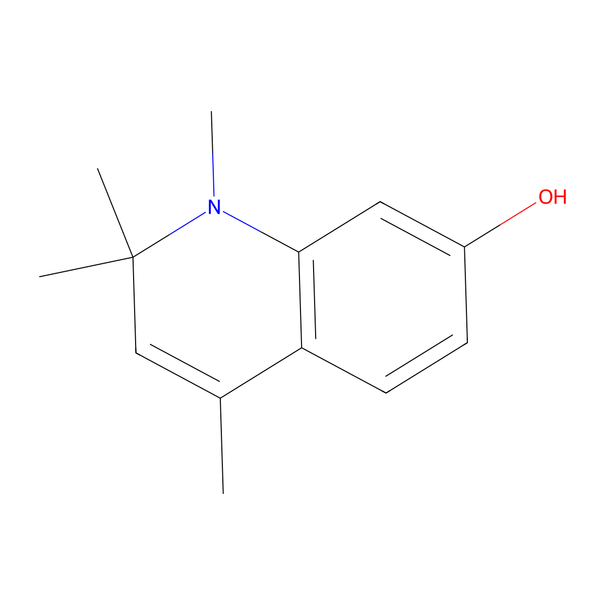 7-Quinolinol, 1,2-dihydro-1,2,2,4-tetramethyl- molecular structure, CAS 222159-69-5