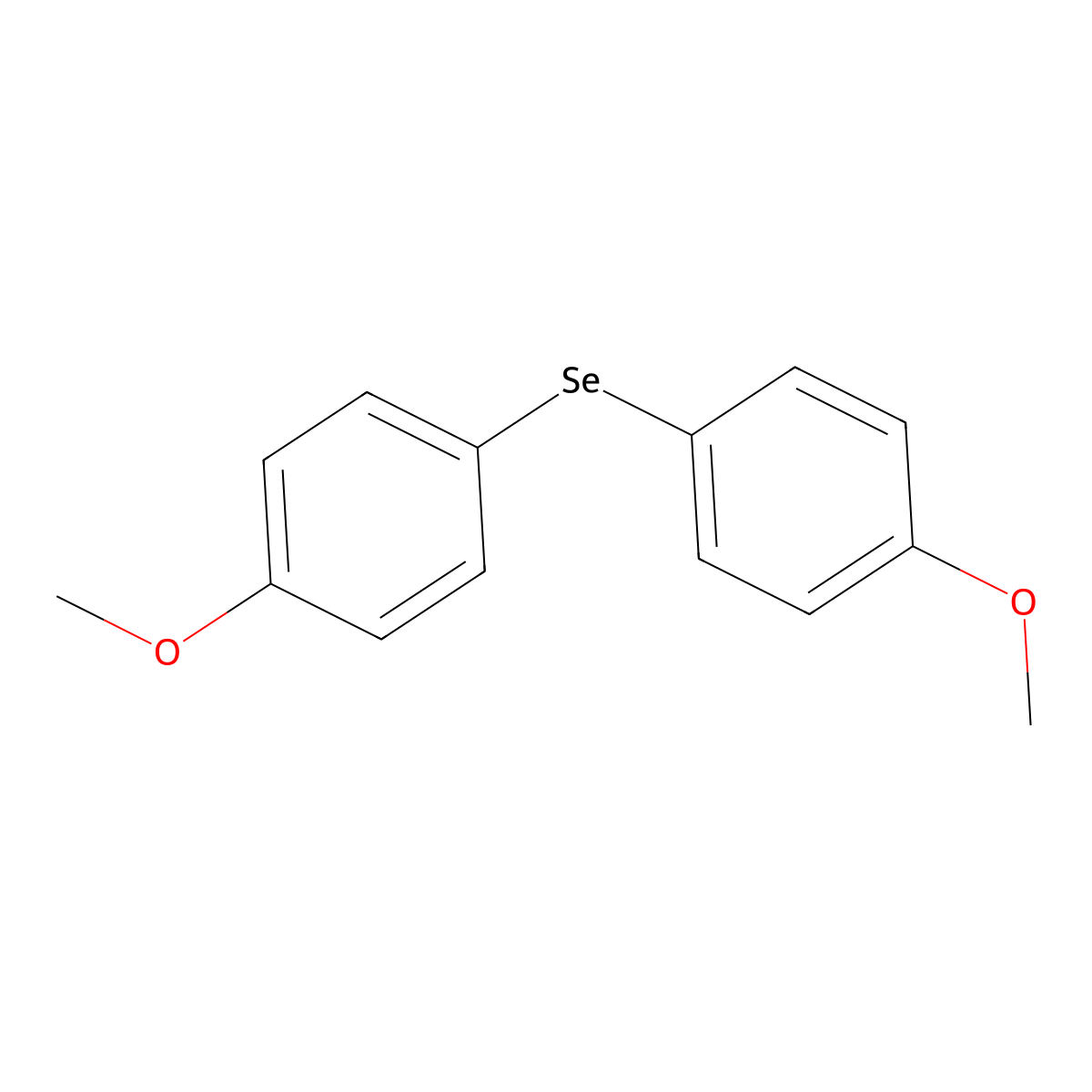 Bis(p-methoxyphenyl)selenide molecular structure, CAS 22216-66-6