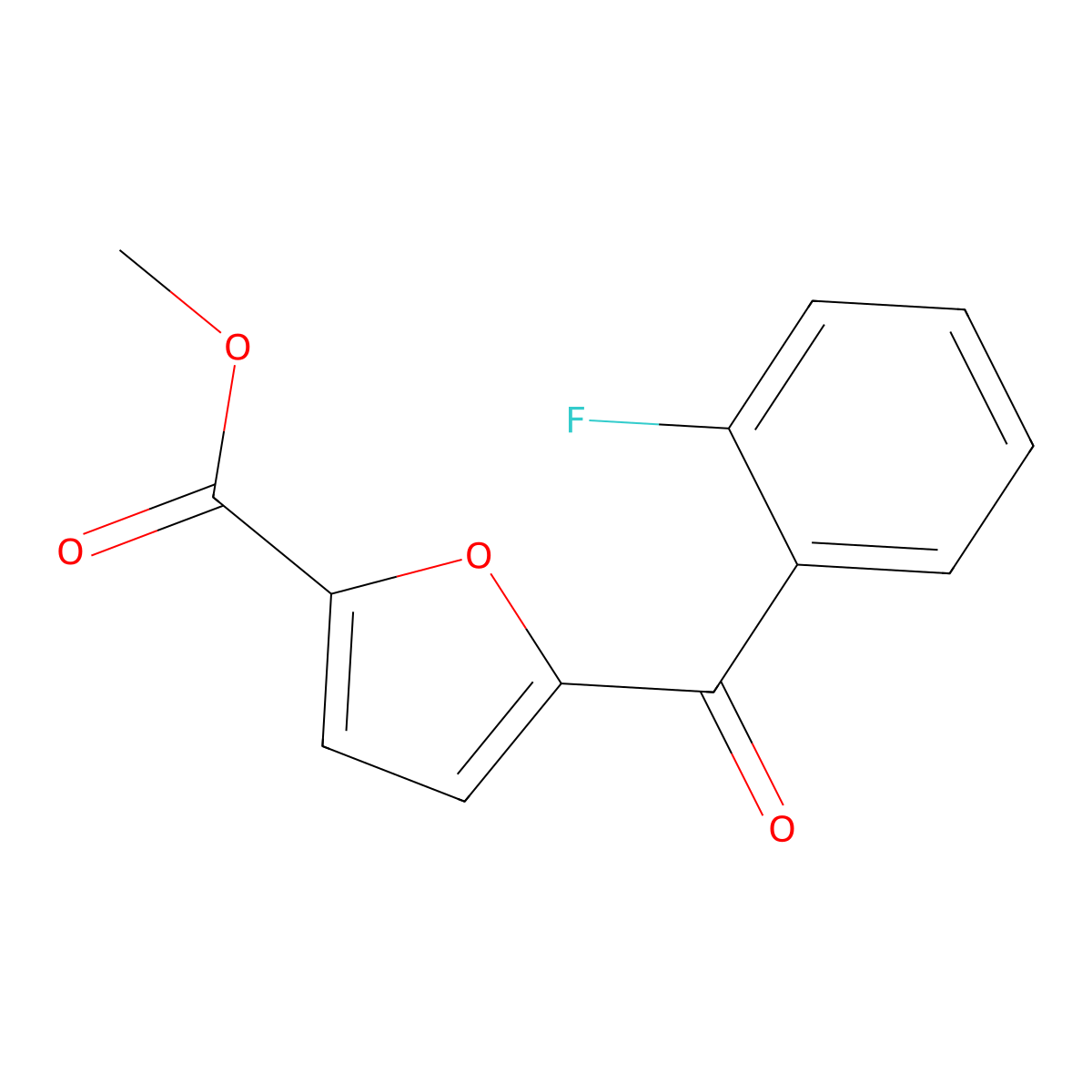 Methyl 5-(2-fluorobenzoyl)furan-2-carboxylate molecular structure, CAS 222162-58-5