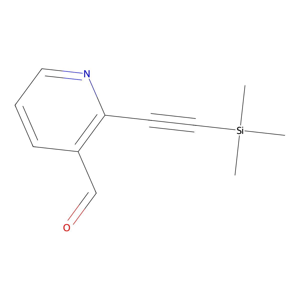 2-((Trimethylsilyl)ethynyl)nicotinaldehyde molecular structure, CAS 222167-42-2