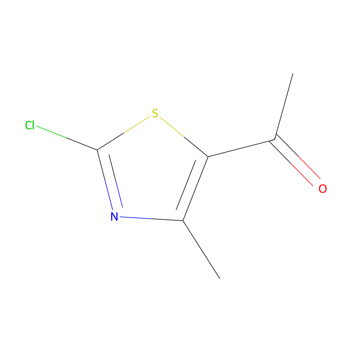 1-(2-Chloro-4-methylthiazol-5-yl)ethanone molecular structure, CAS 222169-16-6