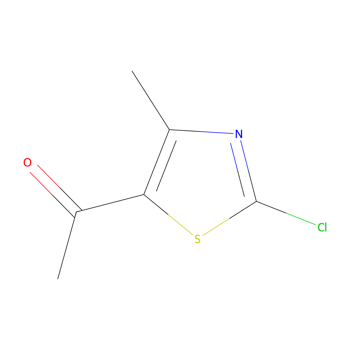 1-(2-Chloro-4-methylthiazol-5-yl)ethanone molecular structure, CAS 222169-16-6