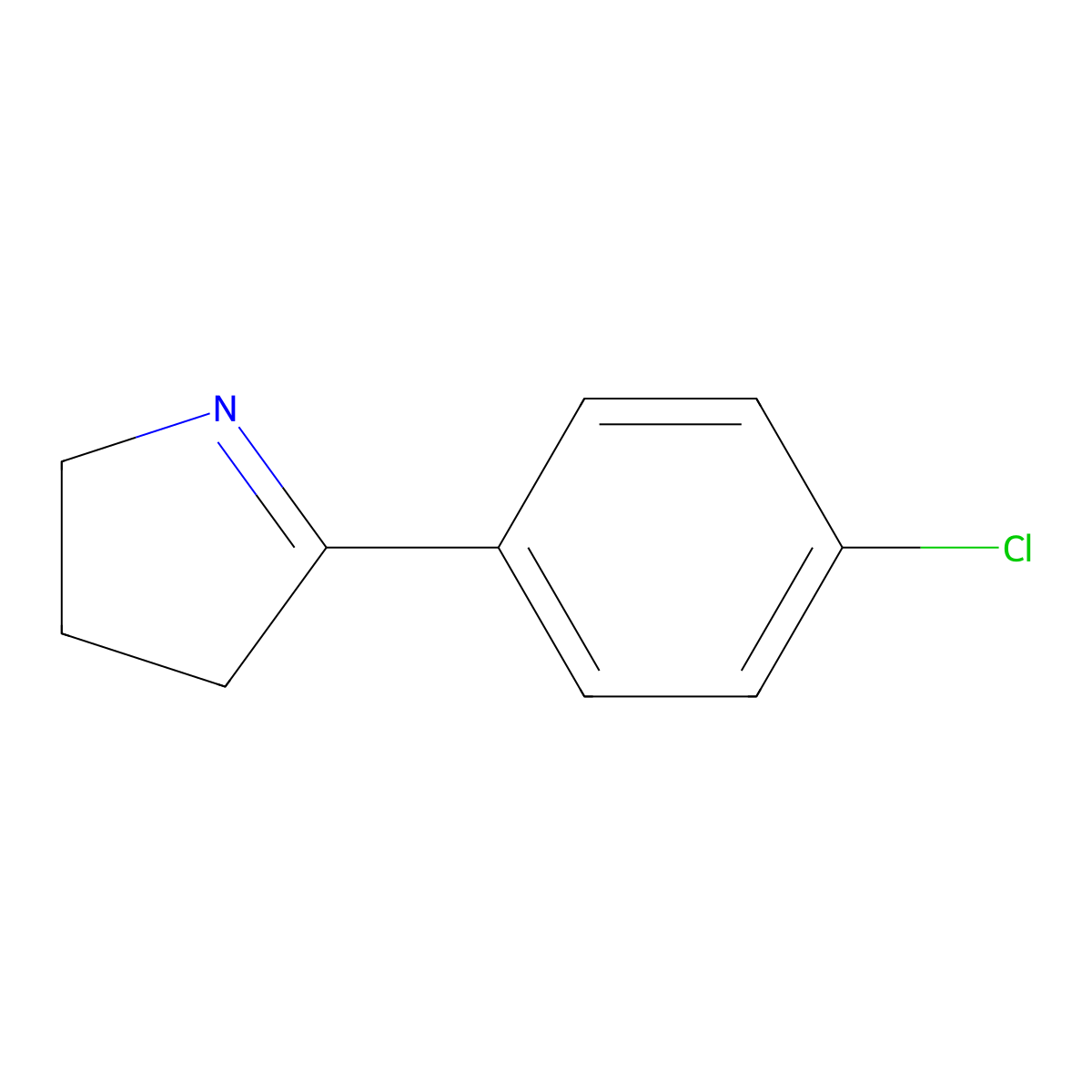 5-(4-Chlorophenyl)-3,4-dihydro-2H-pyrrole molecular structure, CAS 22217-78-3