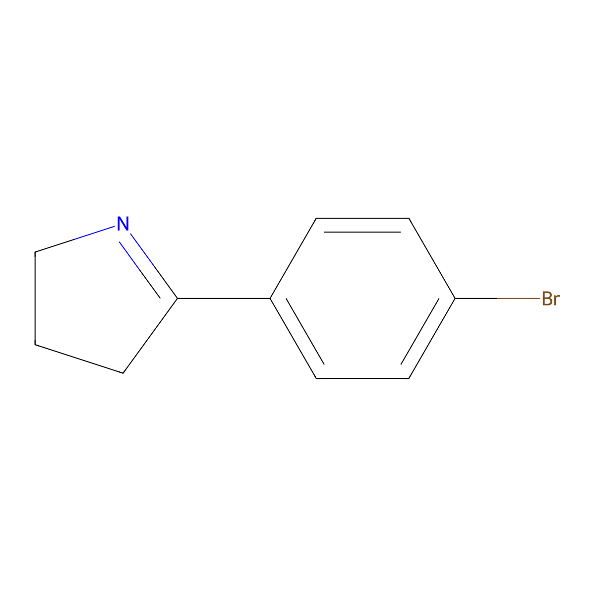 5-(4-Bromophenyl)-3,4-dihydro-2h-pyrrole molecular structure, CAS 22217-79-4