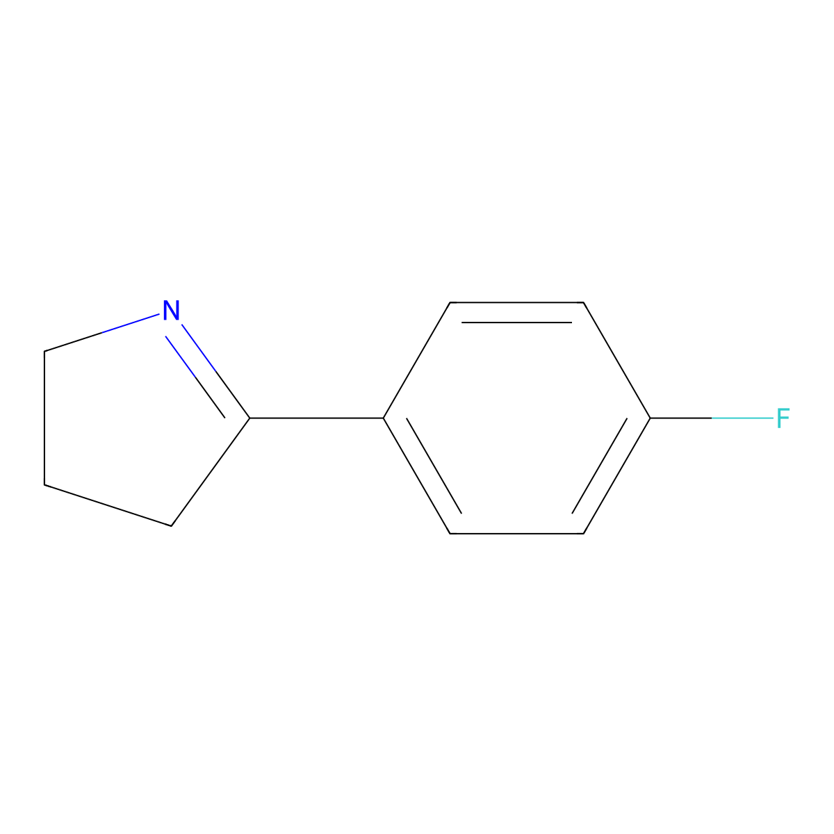 5-(4-Fluorophenyl)-3,4-dihydro-2H-pyrrole molecular structure, CAS 22217-86-3