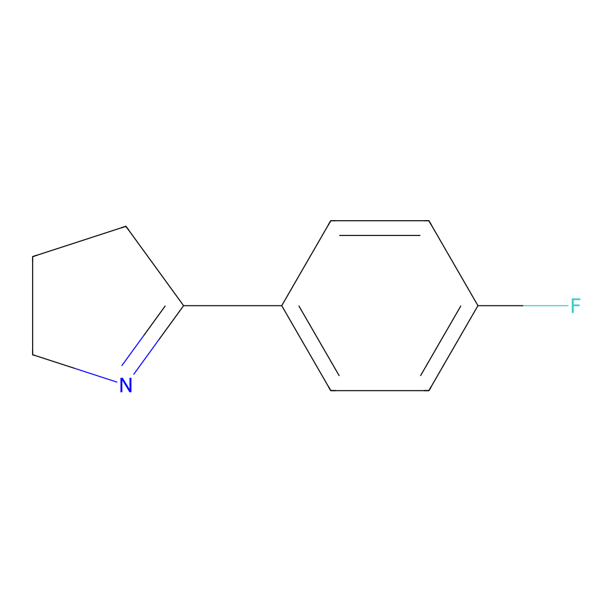 5-(4-Fluorophenyl)-3,4-dihydro-2H-pyrrole molecular structure, CAS 22217-86-3