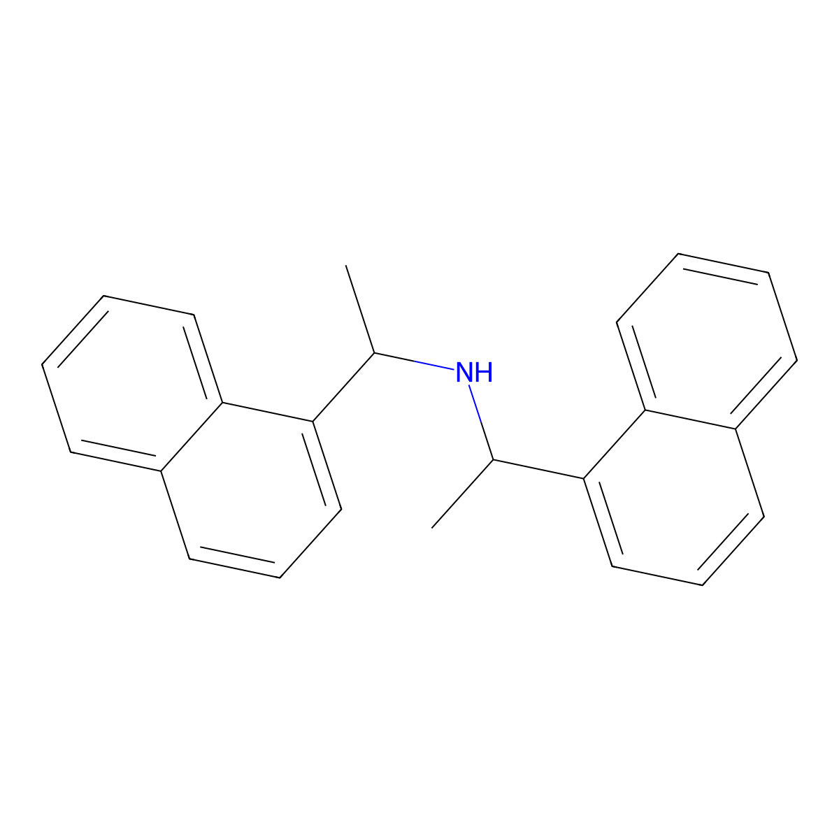 (S)-Bis((S)-1-(naphthalen-1-yl)ethyl)amine molecular structure, CAS 222180-06-5