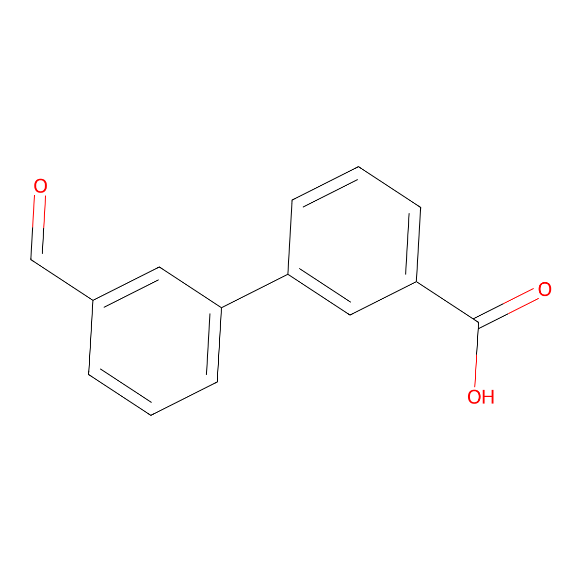 3'-Formyl-(1,1'-biphenyl)-3-carboxylic acid molecular structure, CAS 222180-19-0