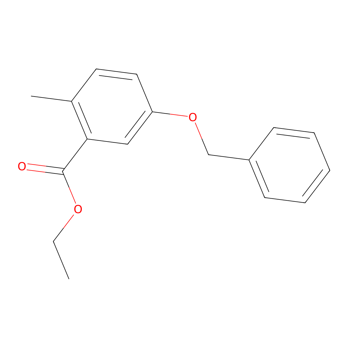 5-Benzyloxy-2-methylbenzoic acid ethyl ester molecular structure, CAS 2221812-01-5