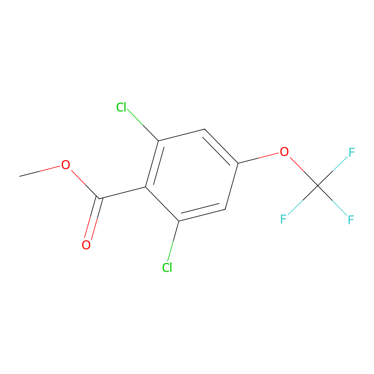 Methyl 2,6-dichloro-4-(trifluoromethoxy)benzoate molecular structure, CAS 2221812-05-9