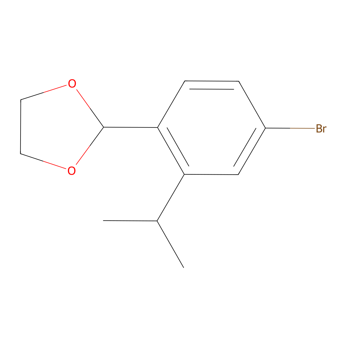 2-(4-Bromo-2-isopropylphenyl)-1,3-dioxolane molecular structure, CAS 2221812-09-3