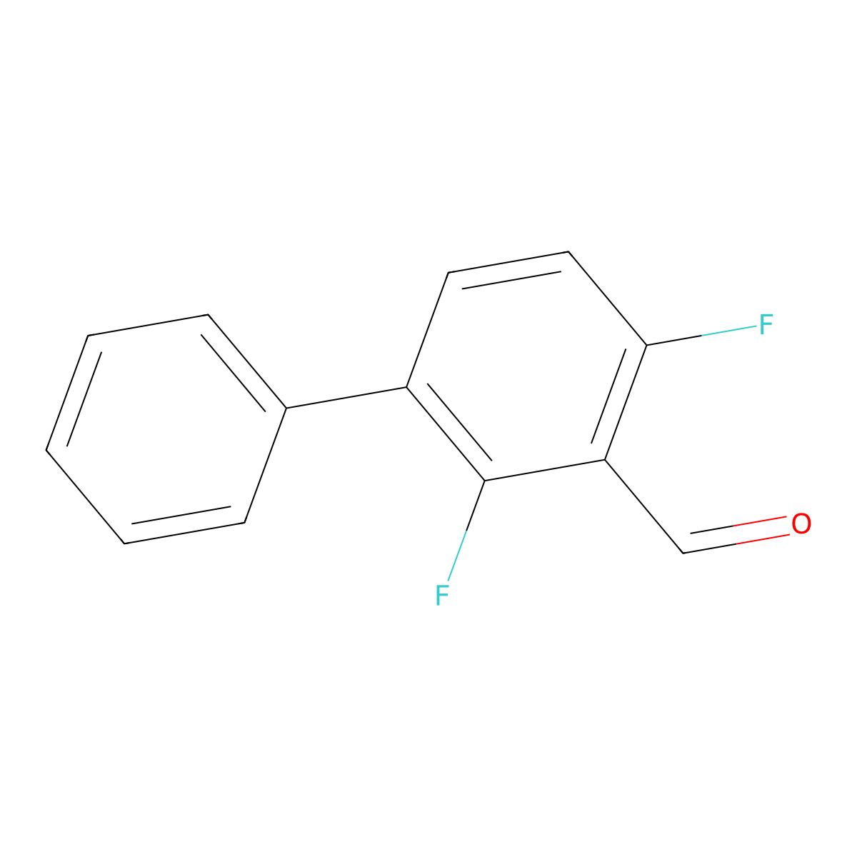2,6-Difluoro-3-phenylbenzaldehyde molecular structure, CAS 2221812-11-7