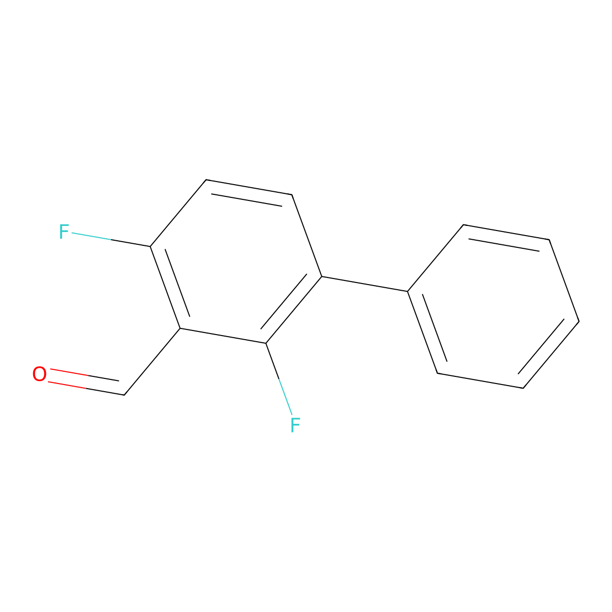 2,6-Difluoro-3-phenylbenzaldehyde molecular structure, CAS 2221812-11-7