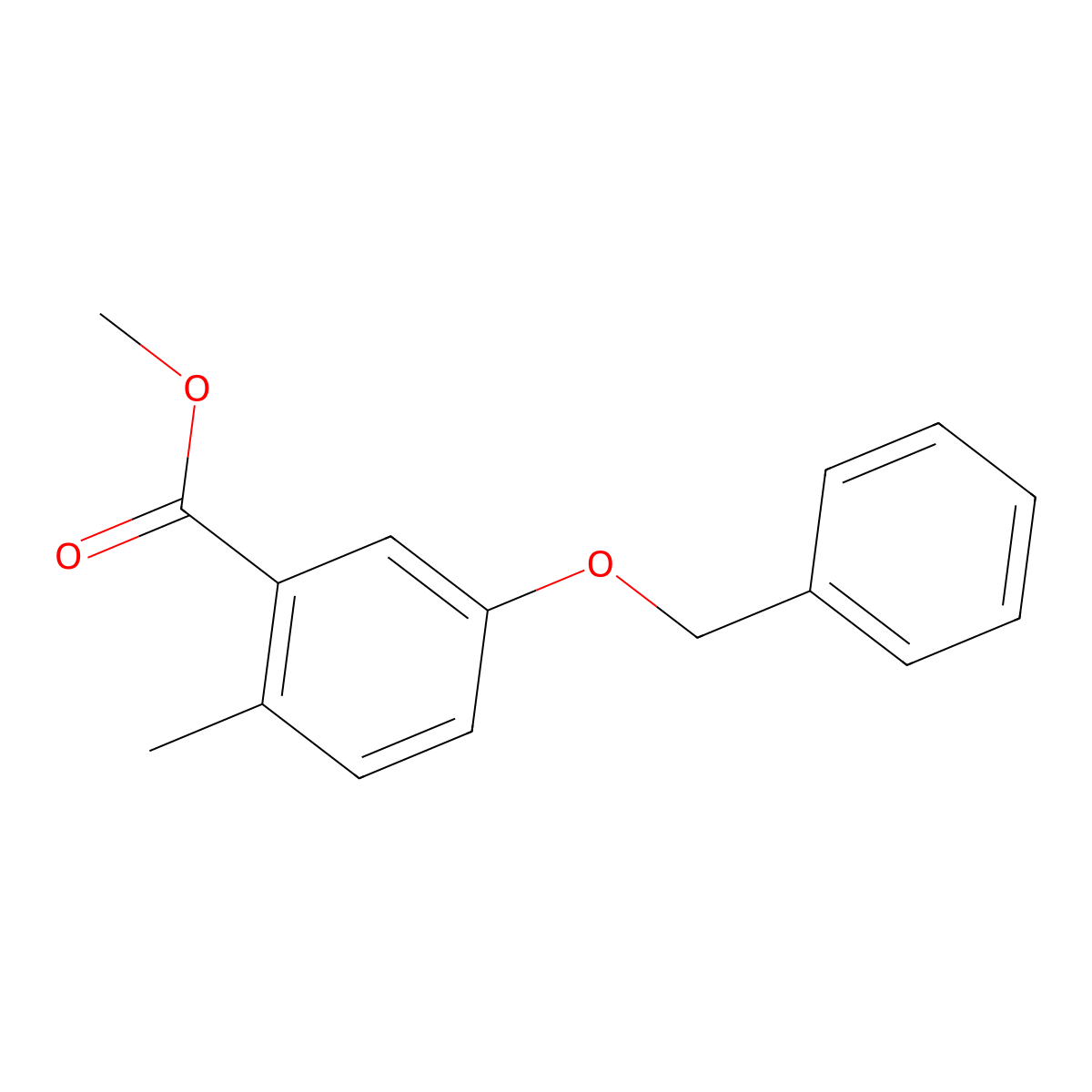 5-Benzyloxy-2-methylbenzoic acid methyl ester molecular structure, CAS 2221812-12-8