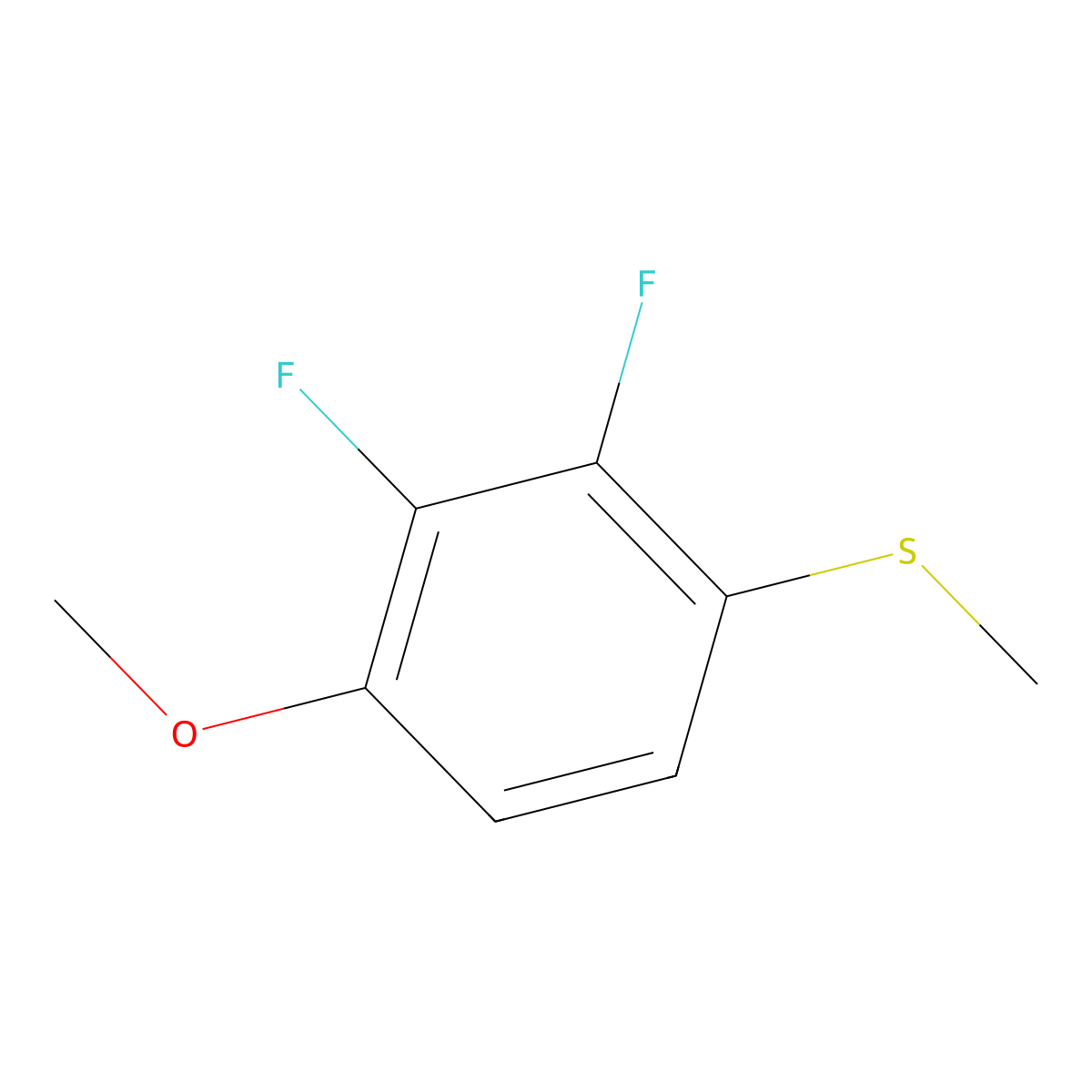 2,3-Difluoro-1-methoxy-4-(methylsulfanyl)benzene molecular structure, CAS 2221812-13-9