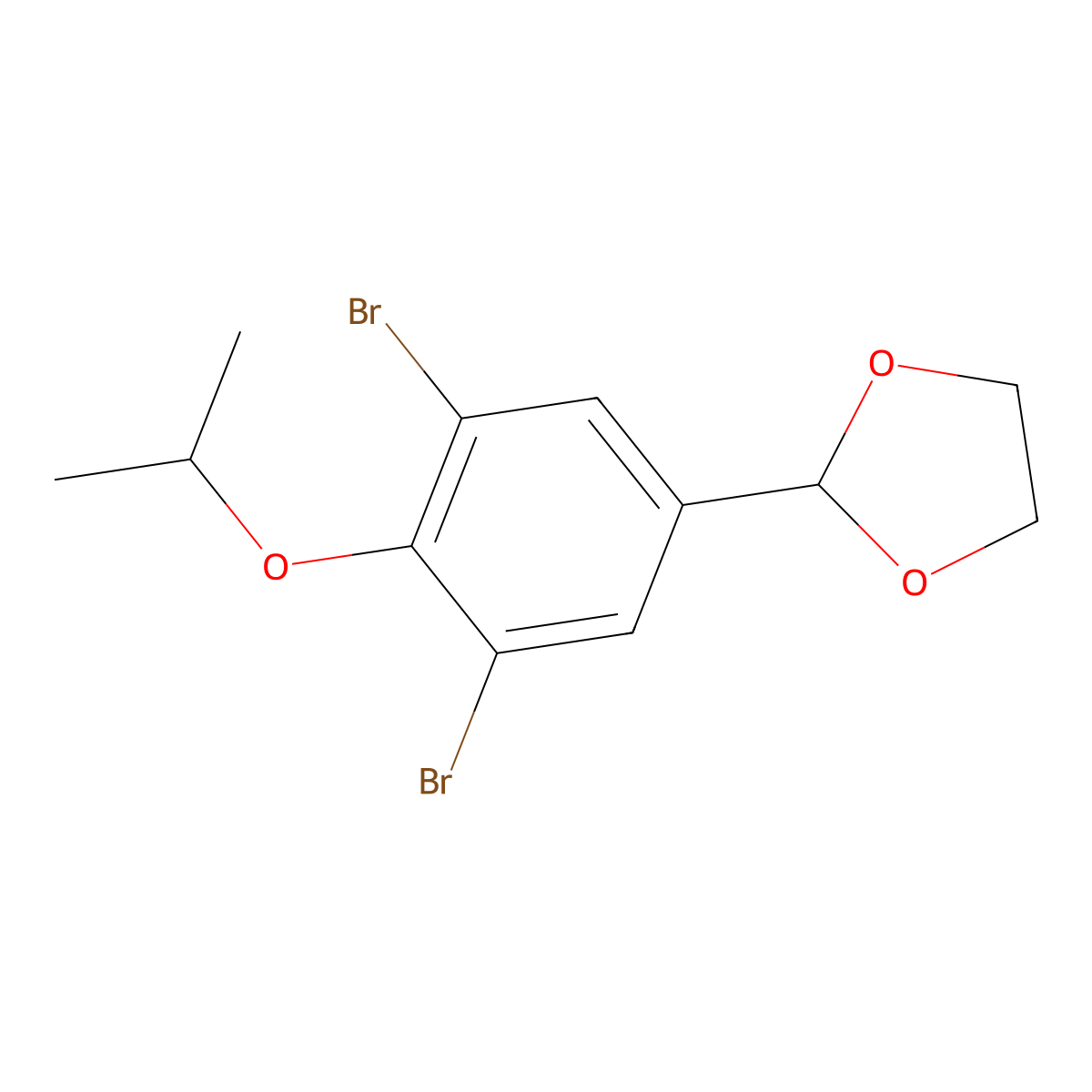 2-[3,5-Dibromo-4-(propan-2-yloxy)phenyl]-1,3-dioxolane molecular structure, CAS 2221812-17-3