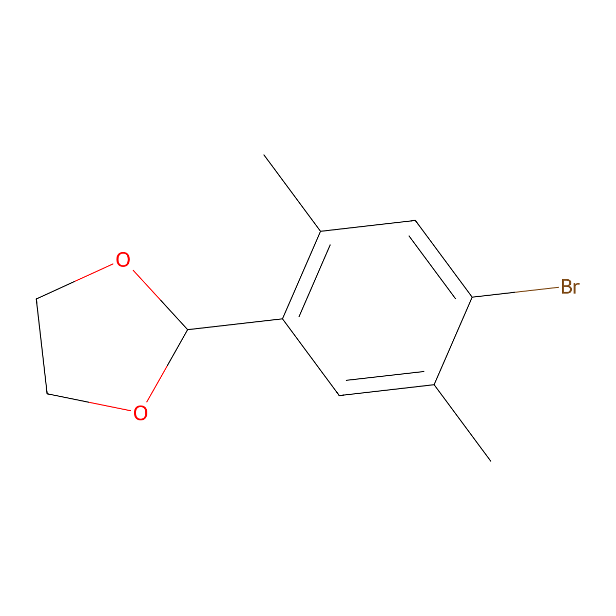2-(4-Bromo-2,5-dimethylphenyl)-1,3-dioxolane molecular structure, CAS 2221812-18-4