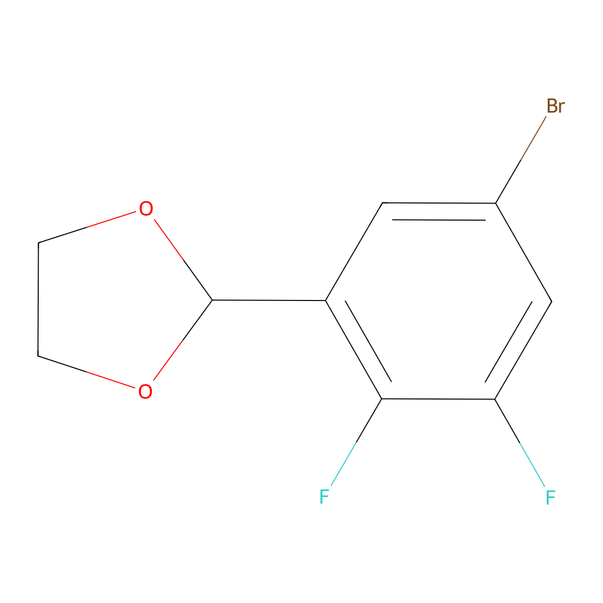 2-(5-Bromo-2,3-difluorophenyl)-1,3-dioxolane molecular structure, CAS 2221812-19-5