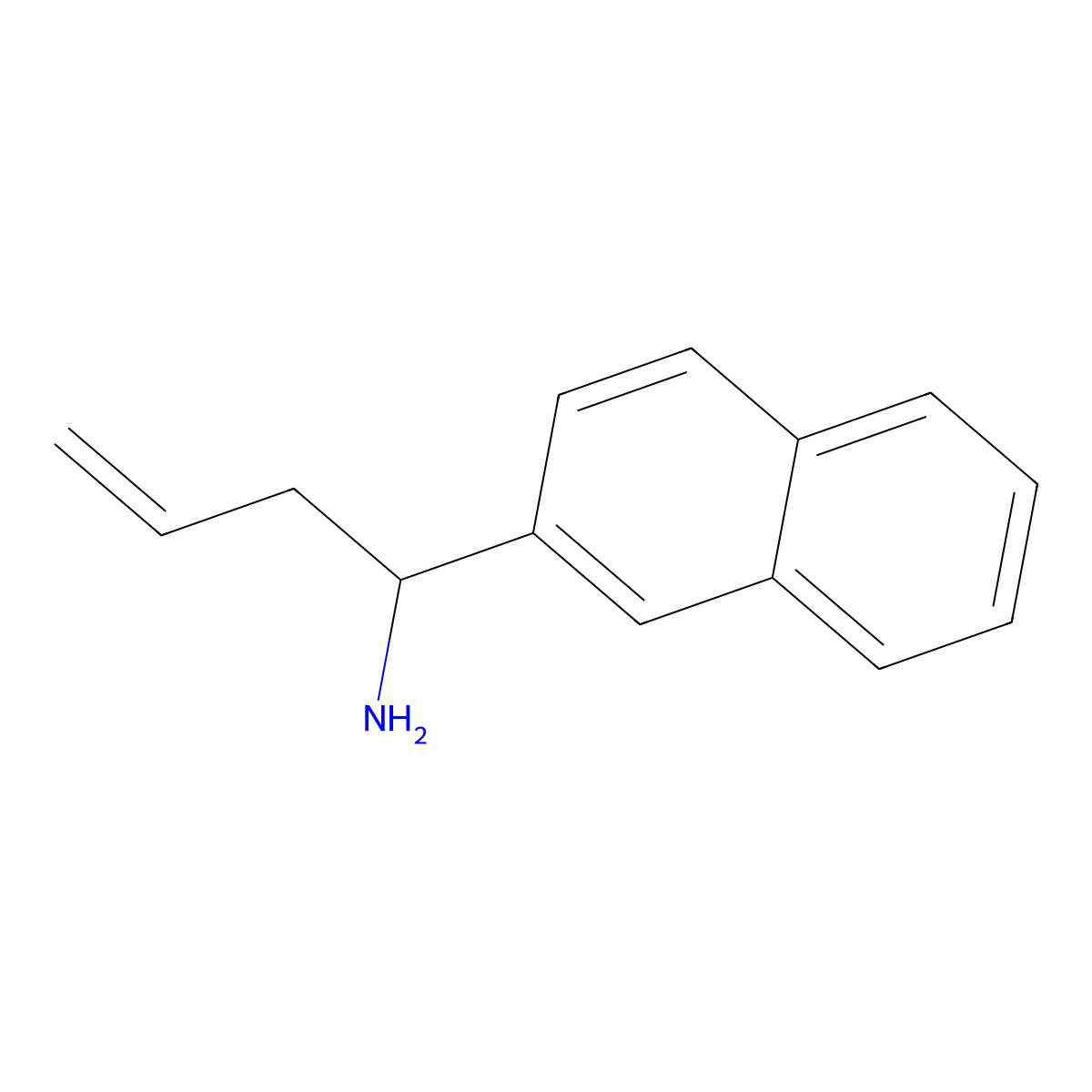 1-Naphthalen-2-ylbut-3-en-1-amine molecular structure, CAS 222188-27-4