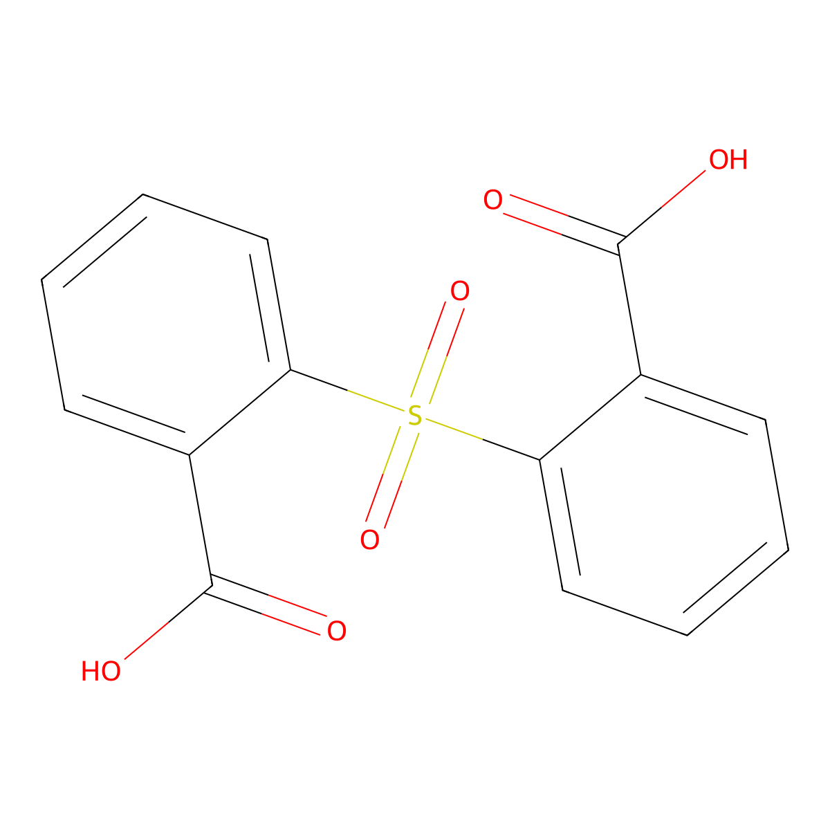 2,2'-Dicarboxydiphenylsulphone molecular structure, CAS 22219-00-7