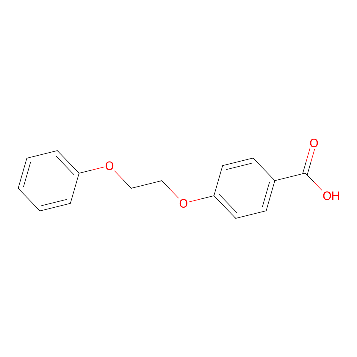4-(2-Phenoxyethoxy)benzoic acid molecular structure, CAS 22219-63-2