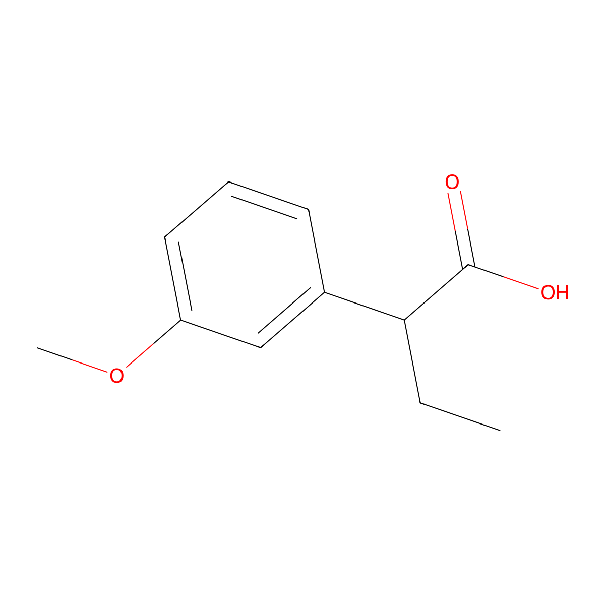 2-(3-Methoxyphenyl)butanoic acid molecular structure, CAS 222191-16-4