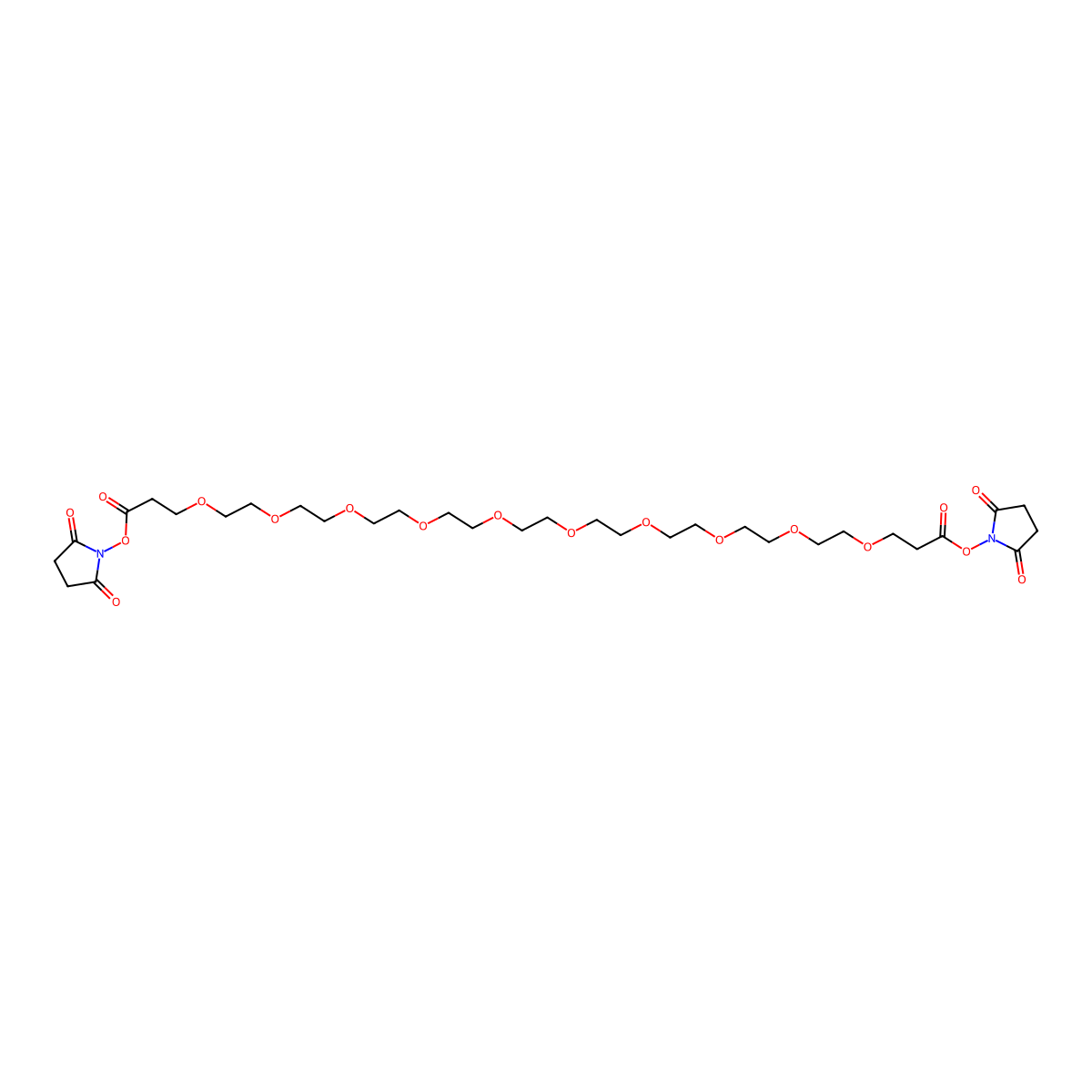 Bis-PEG10-NHS ester molecular structure, CAS 2221949-02-4