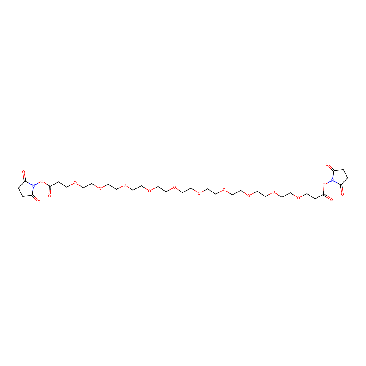 Bis-PEG10-NHS ester molecular structure, CAS 2221949-02-4
