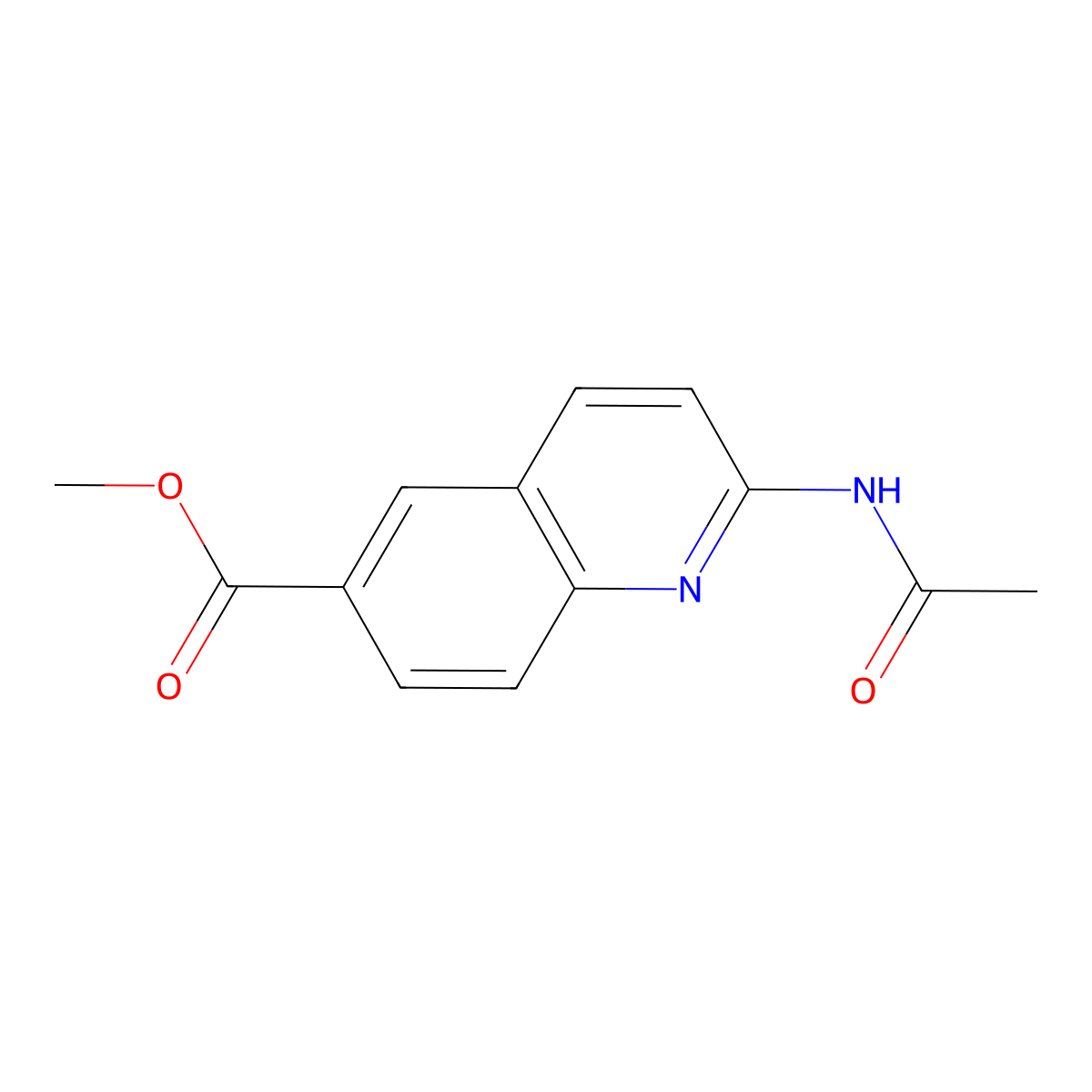 Methyl 2-acetamidoquinoline-6-carboxylate molecular structure, CAS 2221953-68-8