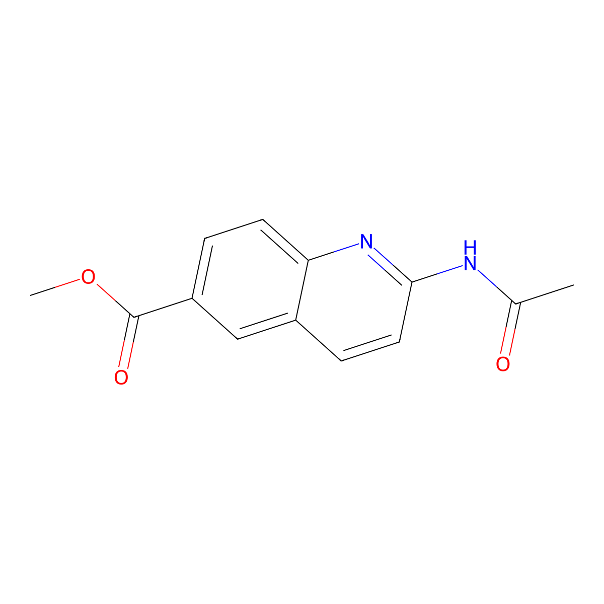 Methyl 2-acetamidoquinoline-6-carboxylate molecular structure, CAS 2221953-68-8
