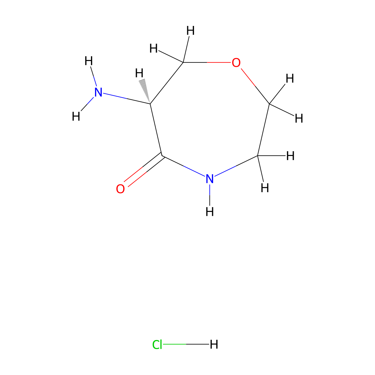 (S)-6-Amino-1,4-oxazepan-5-one hcl molecular structure, CAS 2221988-50-5