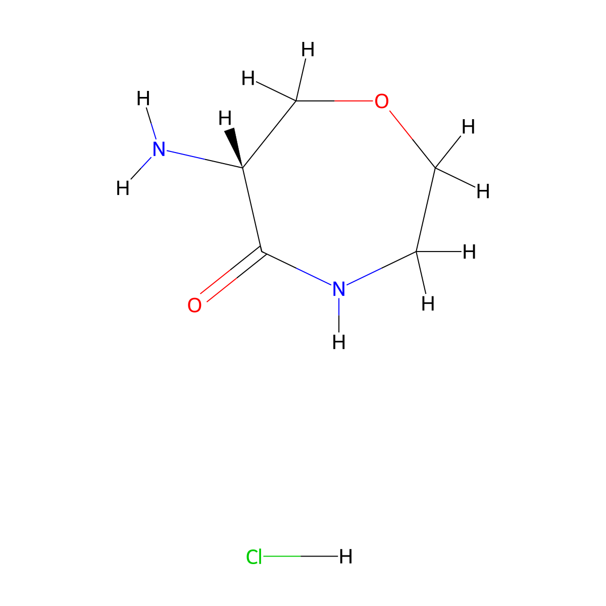 (R)-6-Amino-1,4-oxazepan-5-one hydrochloride molecular structure, CAS 2221988-51-6