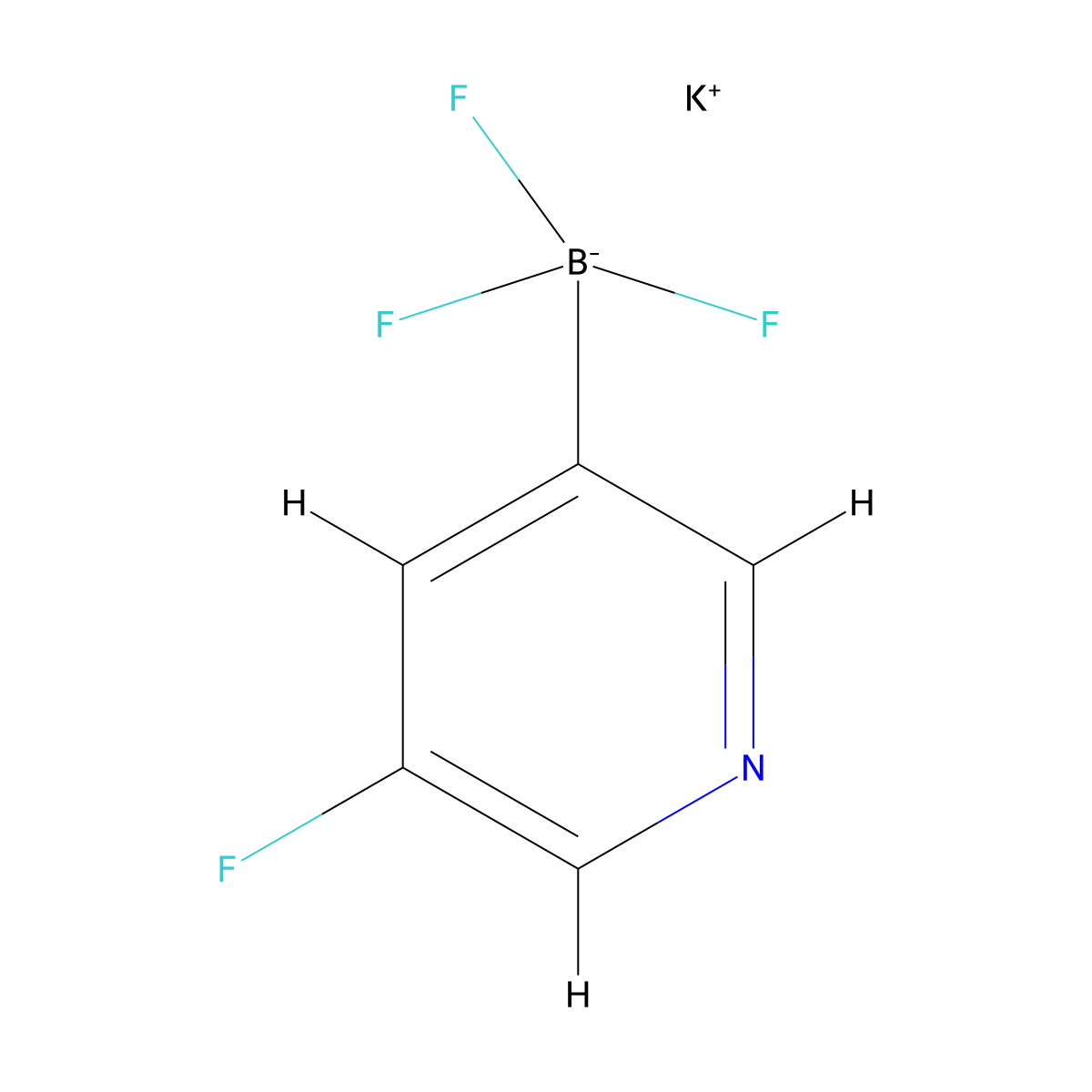 Potassium 5-fluoropyridine-3-trifluoroborate molecular structure, CAS 2221988-87-8