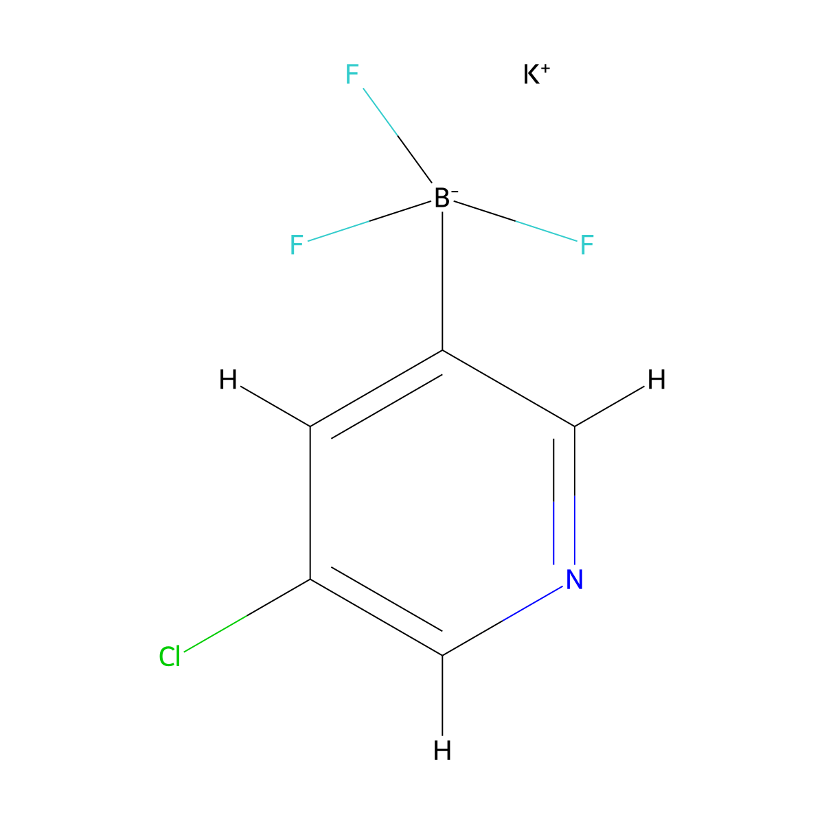 Potassium (5-chloropyridin-3-yl)trifluoroborate molecular structure, CAS 2221988-89-0