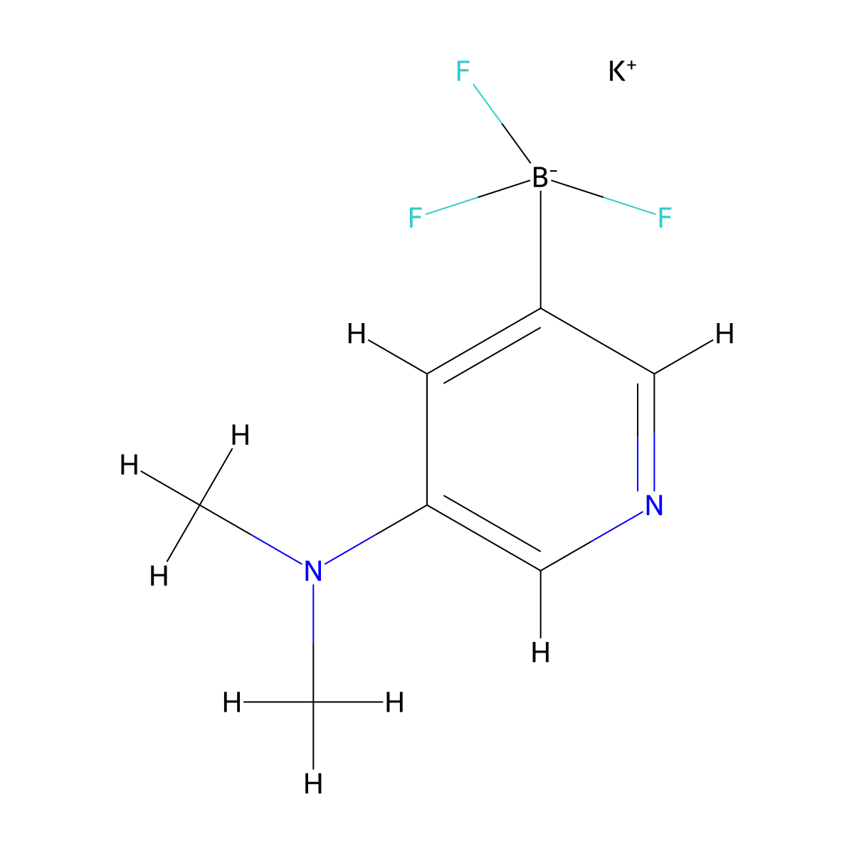 Potassium (5-(dimethylamino)pyridin-3-yl)trifluoroborate molecular structure, CAS 2221989-12-2