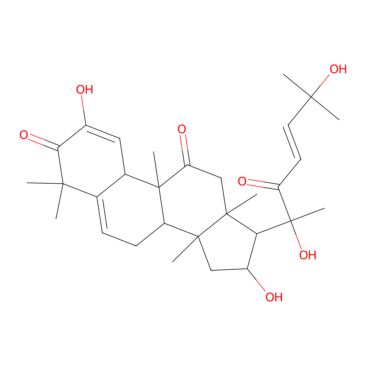 Cucurbitacin I molecular structure, CAS 2222-07-3