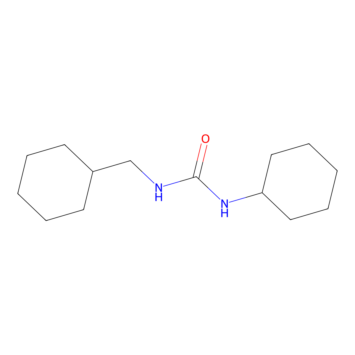 N-Cyclohexyl-N'-(cyclohexylmethyl)urea molecular structure, CAS 2222-58-4