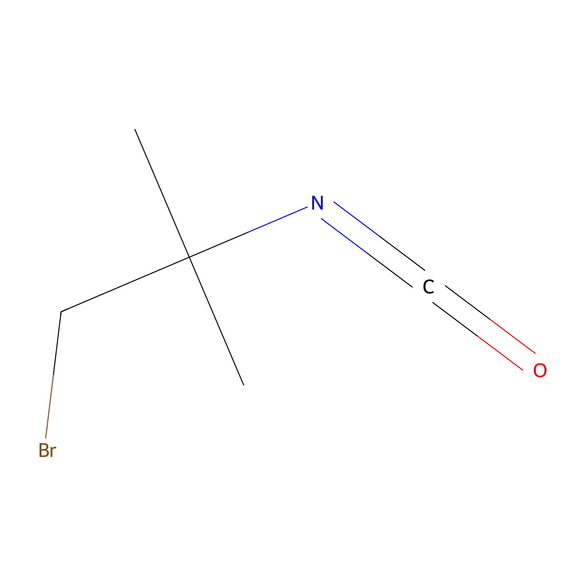 1-Bromo-2-isocyanato-2-methylpropane molecular structure, CAS 22220-60-6