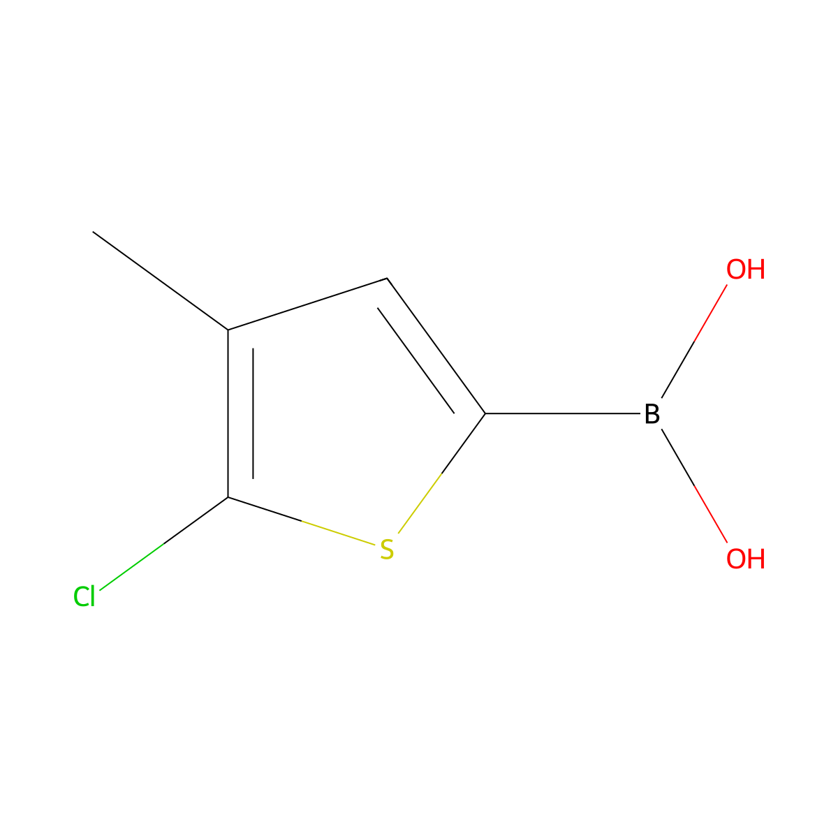 (5-Chloro-4-methylthiophen-2-yl)boronic acid molecular structure, CAS 2222020-36-0