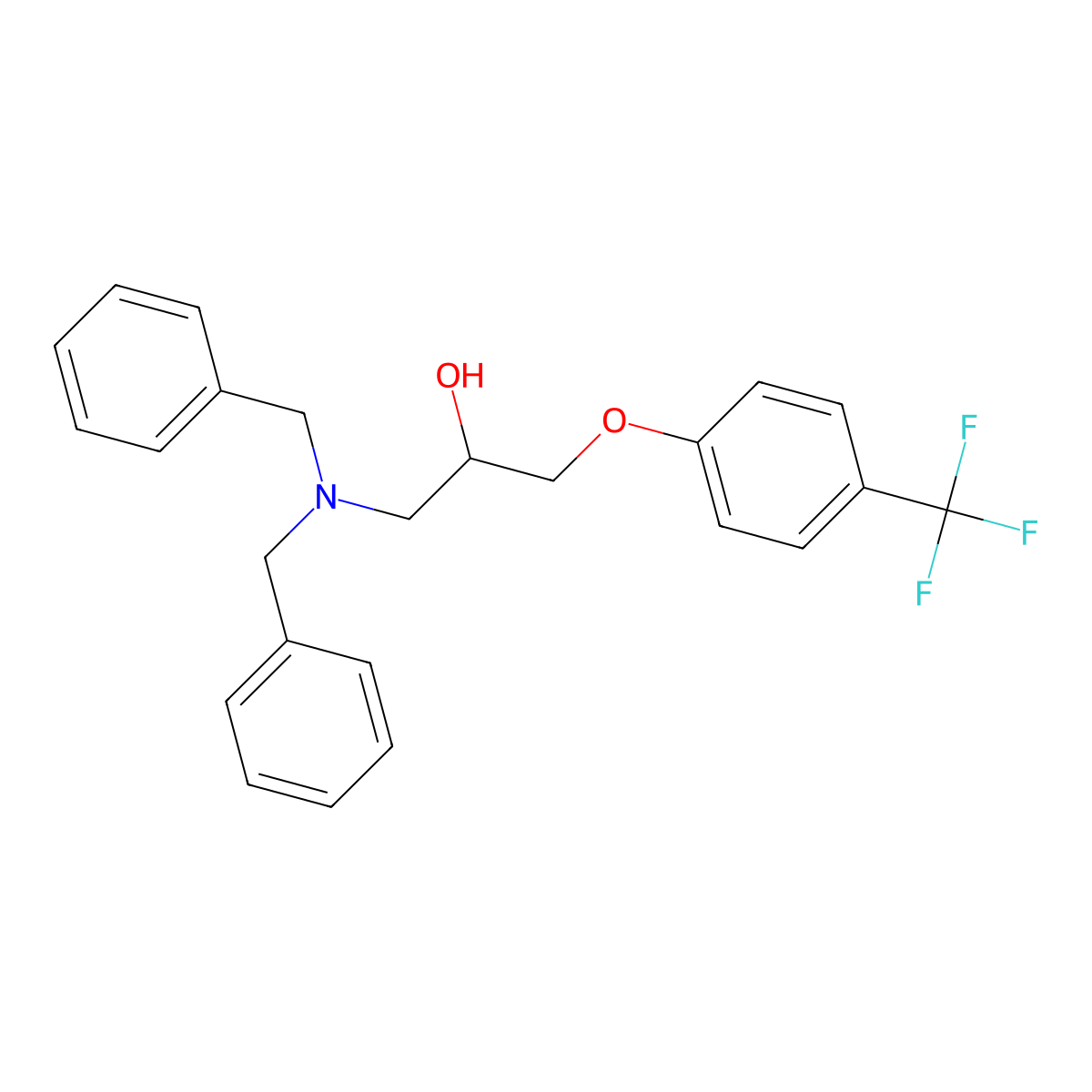 1-(Dibenzylamino)-3-(4-(trifluoromethyl)phenoxy)propan-2-ol molecular structure, CAS 2222094-18-8