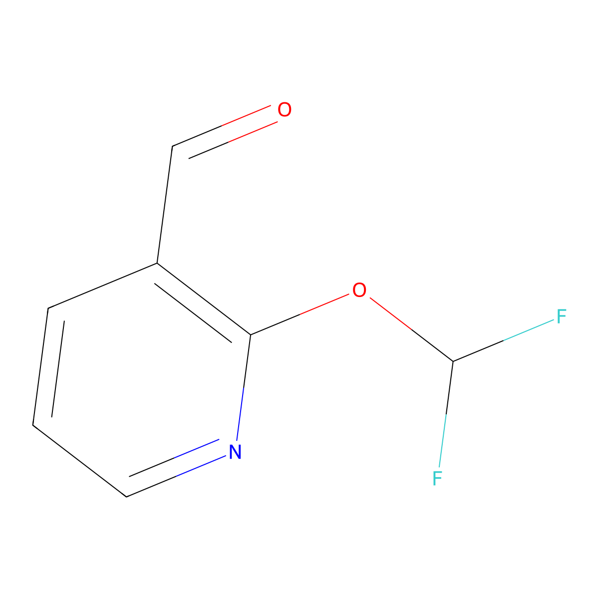 2-(Difluoromethoxy)nicotinaldehyde molecular structure, CAS 2222104-51-8