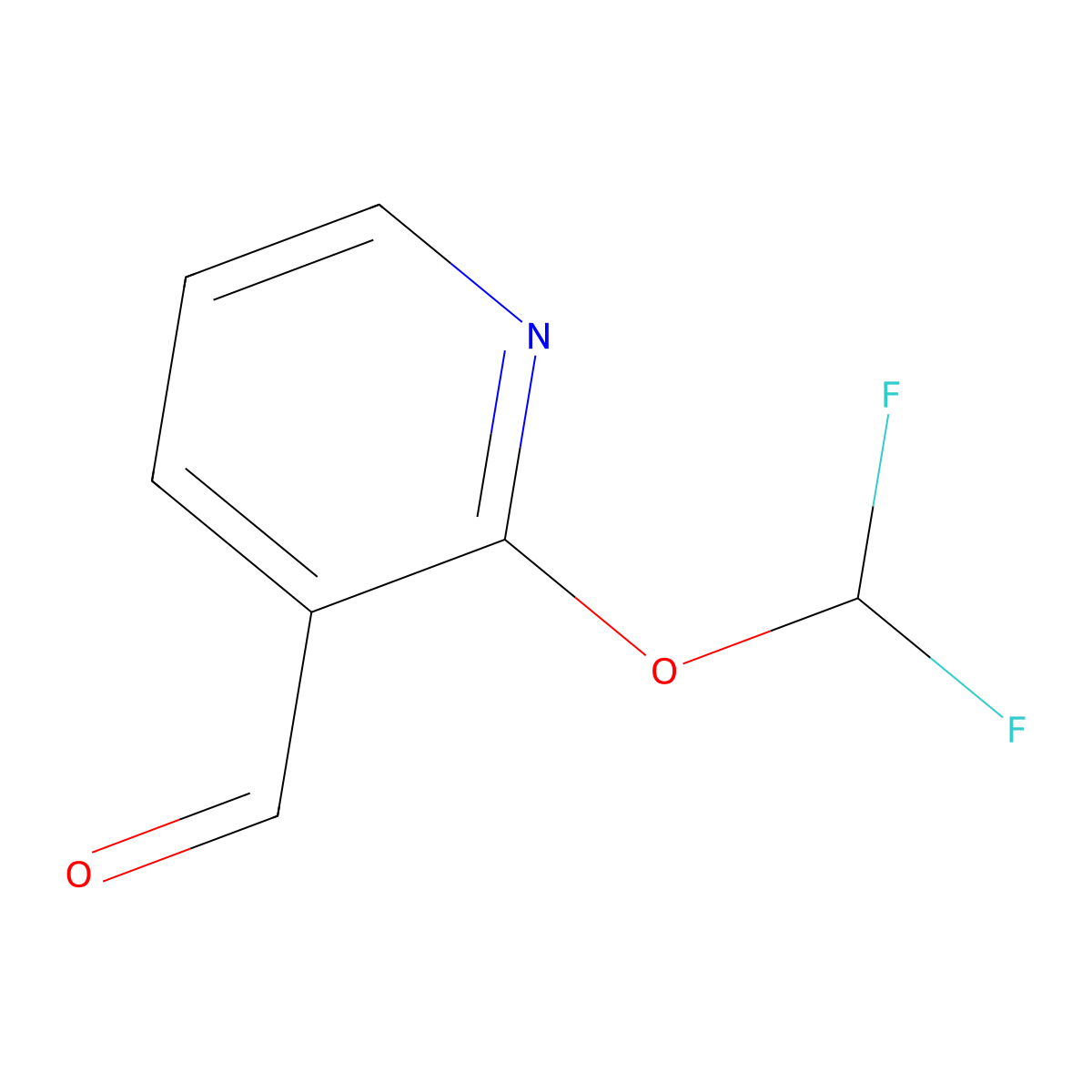 2-(Difluoromethoxy)nicotinaldehyde molecular structure, CAS 2222104-51-8