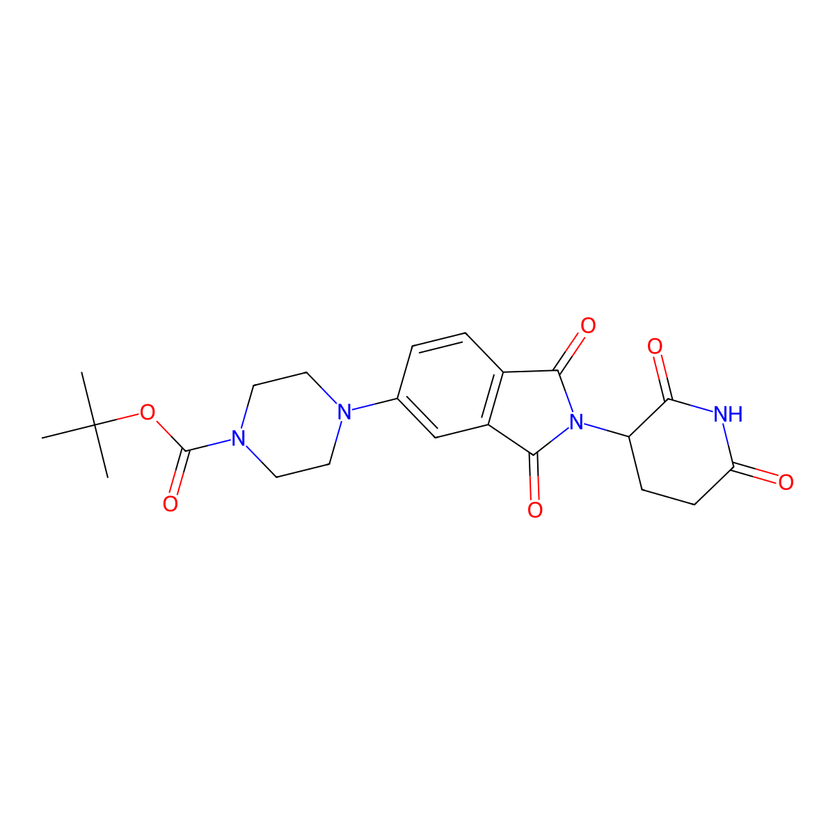 Thalidomide-piperazine-Boc molecular structure, CAS 2222114-64-7